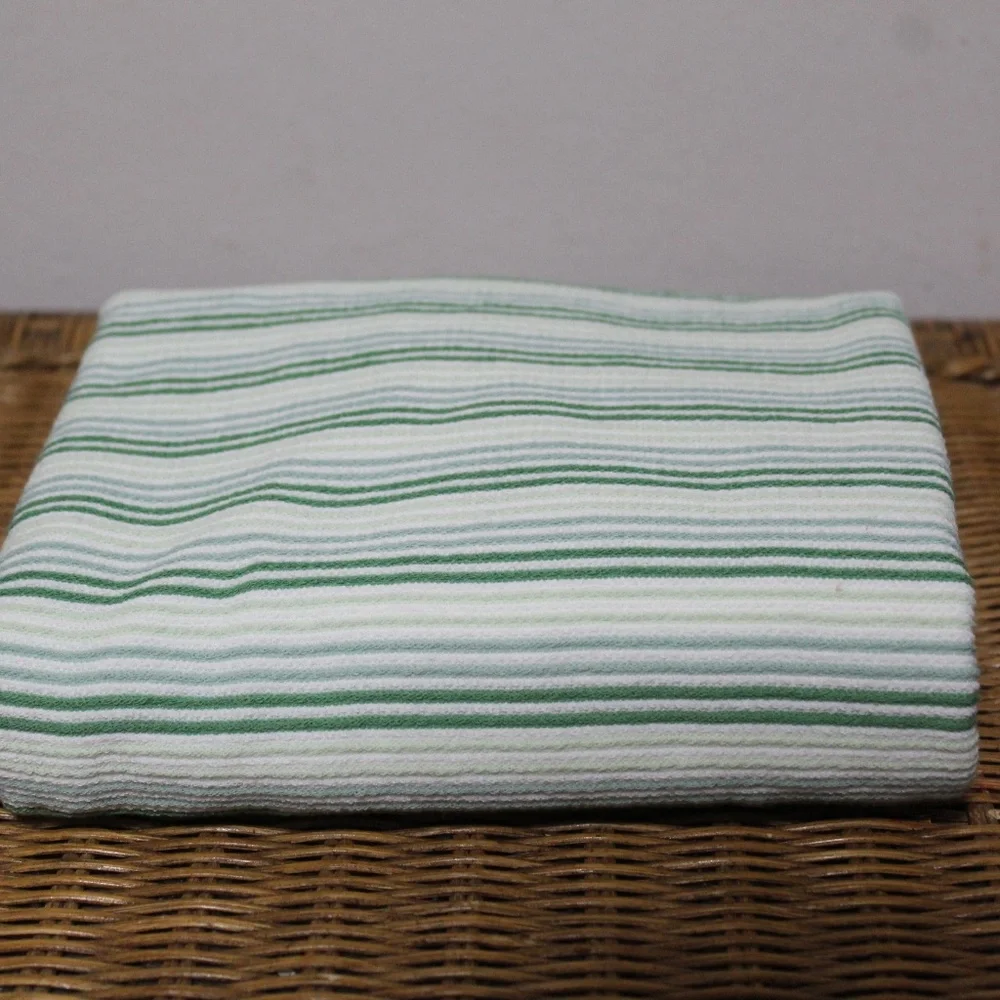 Williams Sonoma Hooded Wrap Towel – Green & Ivory Stripe